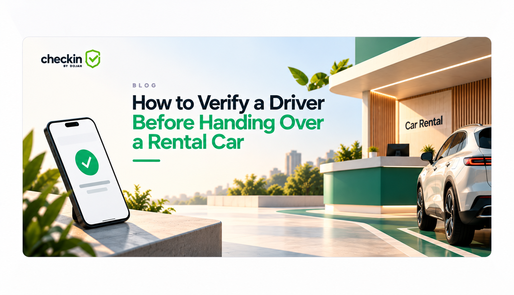 Driver identity verification before rental car handover